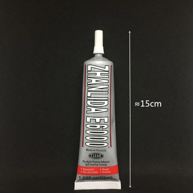 E6000 Clear Contact Adhesive For Jewelry Rhinestonne Crafts With Precision Applicator Tip - 110ml 50ml 25ml 15ml Glue