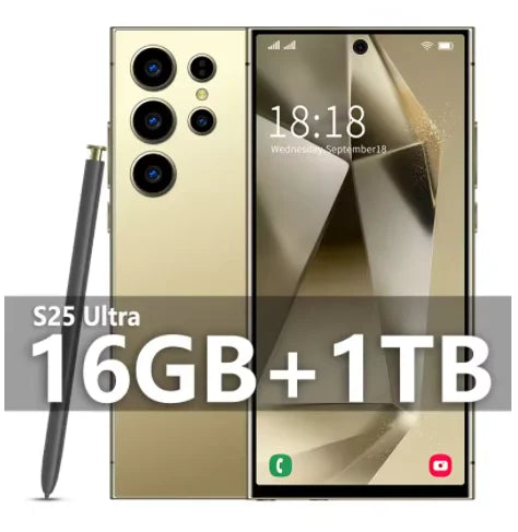 HOT 2025 new S25 Ultra original intelligent 5G dual card dual standby Android 14 system global version phones 8000mAh battery