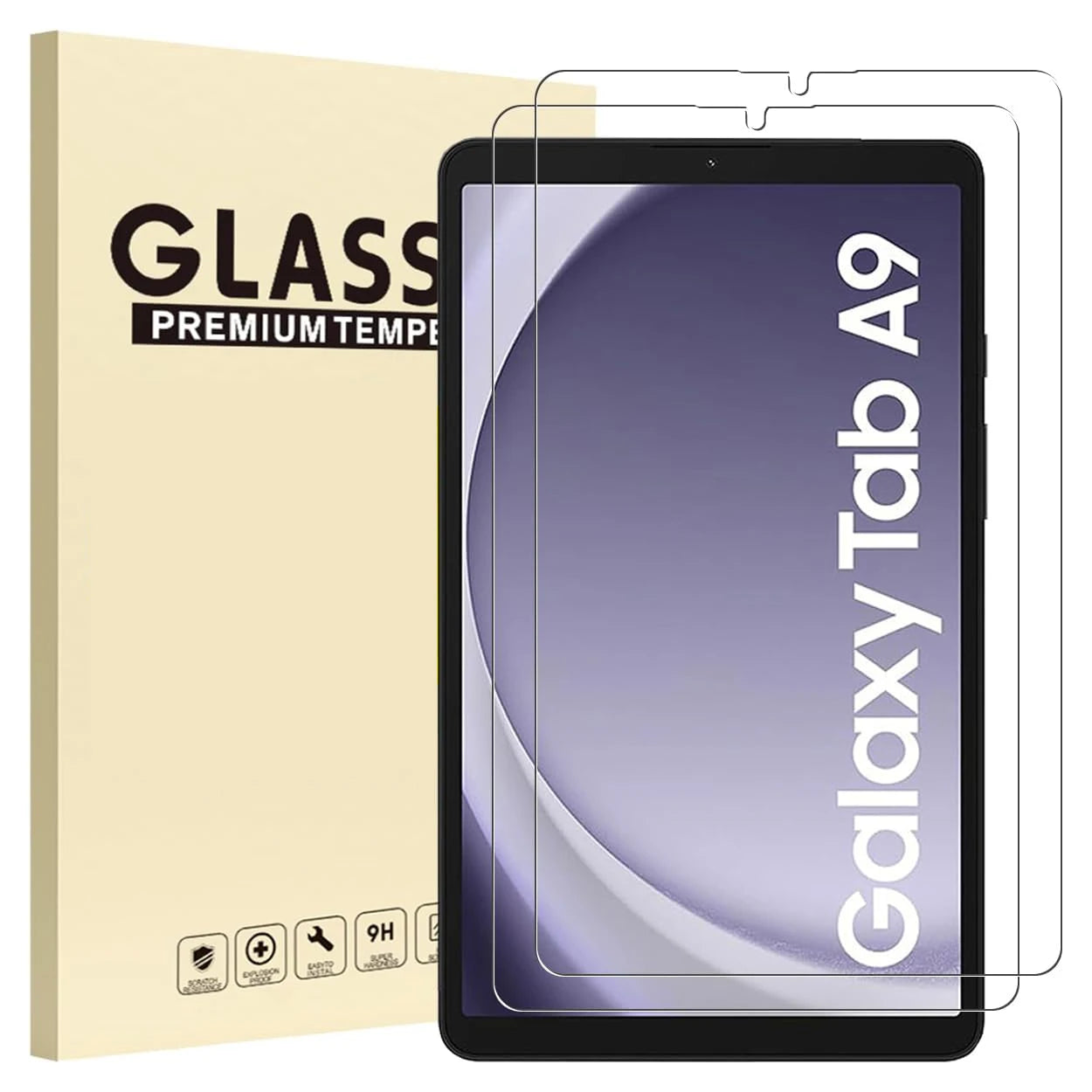 2pcs 9H Tempered Glass Screen Protector For Samsung Galaxy Tab S7 S8 S9 FE Plus 12.4'' 11.0 S5E A7 S6 Lite Tab A 10.1 A8 A9 Plus