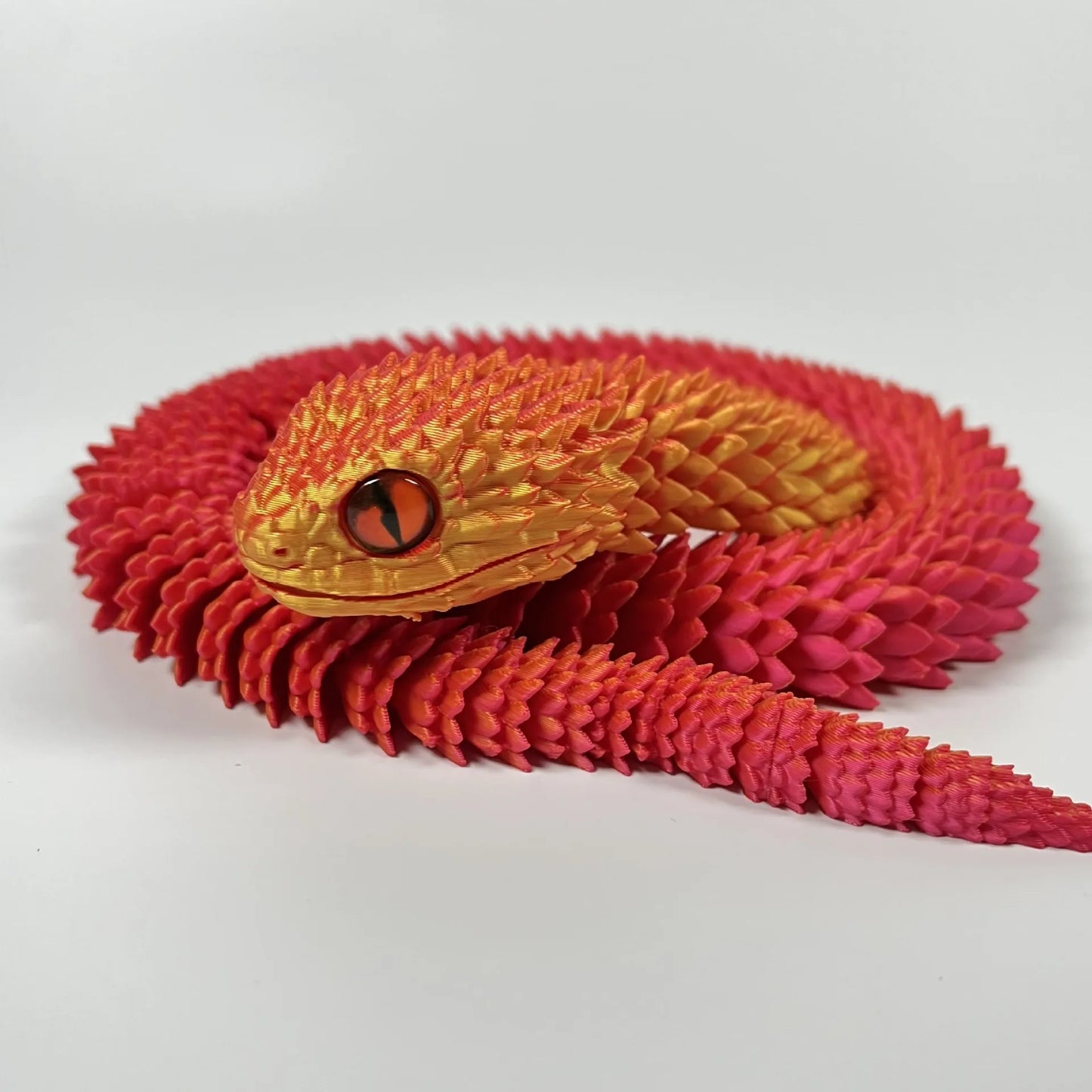 63cm 3D printed viper decoration, glowing figures with movable joints, animal models that can swing, household bookshelf toys