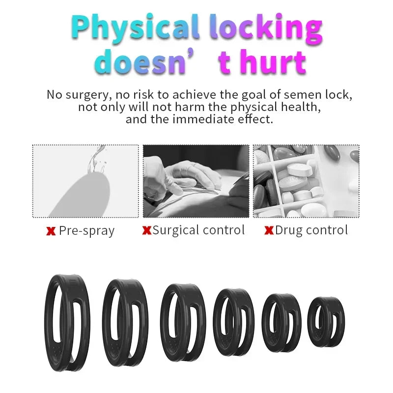 Soft Silicone Cock Rings Male Delay Ejaculation Penis Lasting Erection Scrotum Testis Restraint Adult Sex Toys For Men Reusable