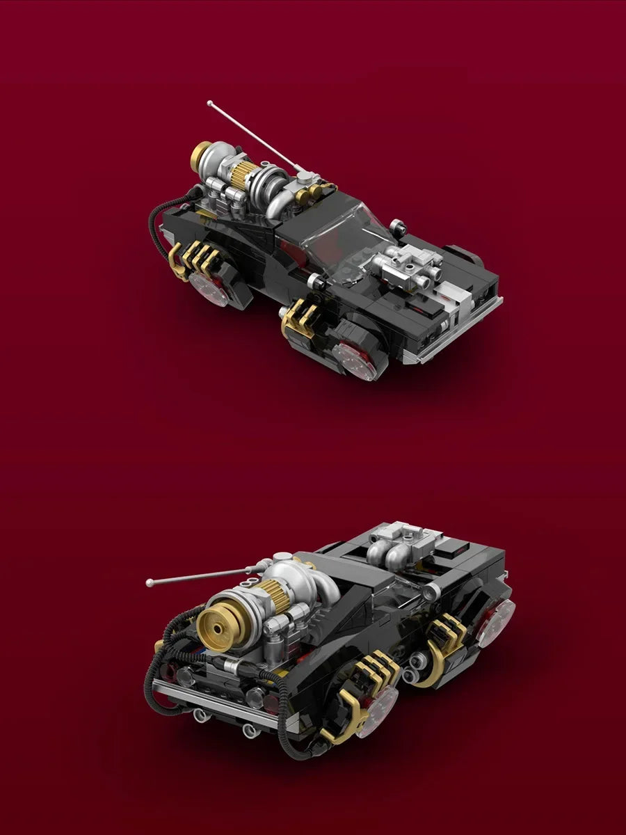 Container Sports Car Back To The Future Series 2 Change Puzzle Building Block Toy Tabletop Decoration Gift With Box