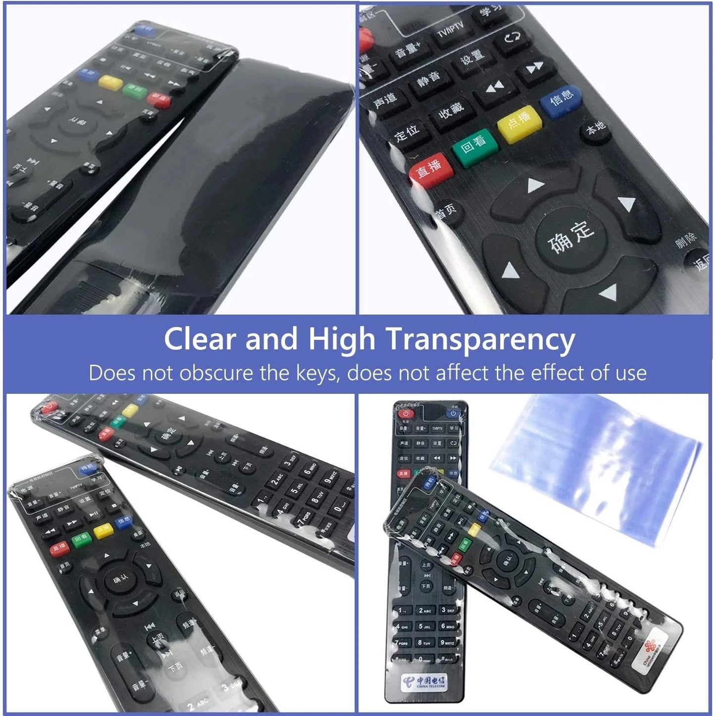 Transparent Shrink Film Bag Anti-dust Protective Case Cover For TV Air Conditioner Remote Control Shrink Plastic