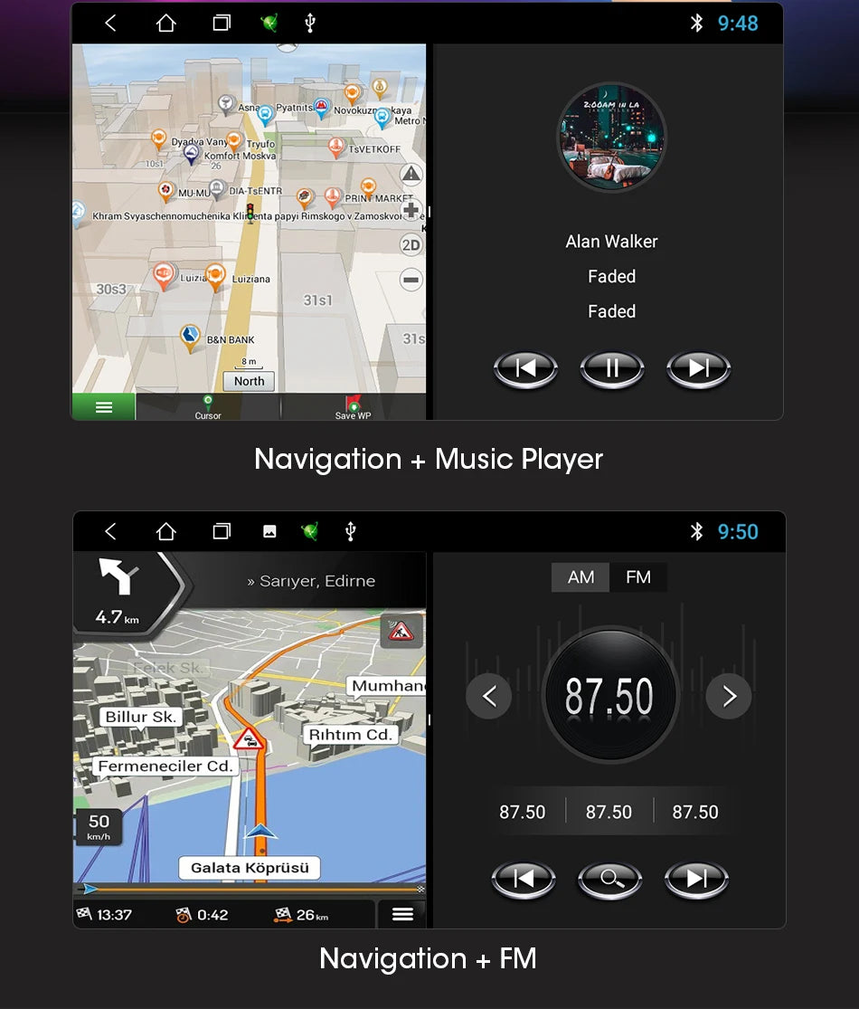 Android 12 Universal Car Radio for Nissan Kia Honda Toyota VW Multimedia Video Player 2Din Carplay GPS Navigaion 9/10" Head Unit