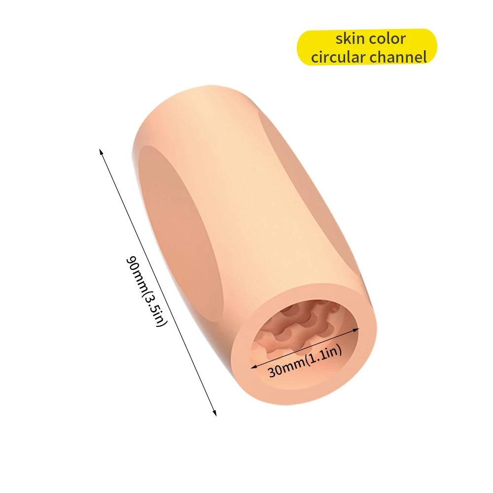 Transparent Male Masturbator Artificial Pussy Vaginal for Men Sucking Penis Pump Portable TPE Sex Toys for Adult Supplies