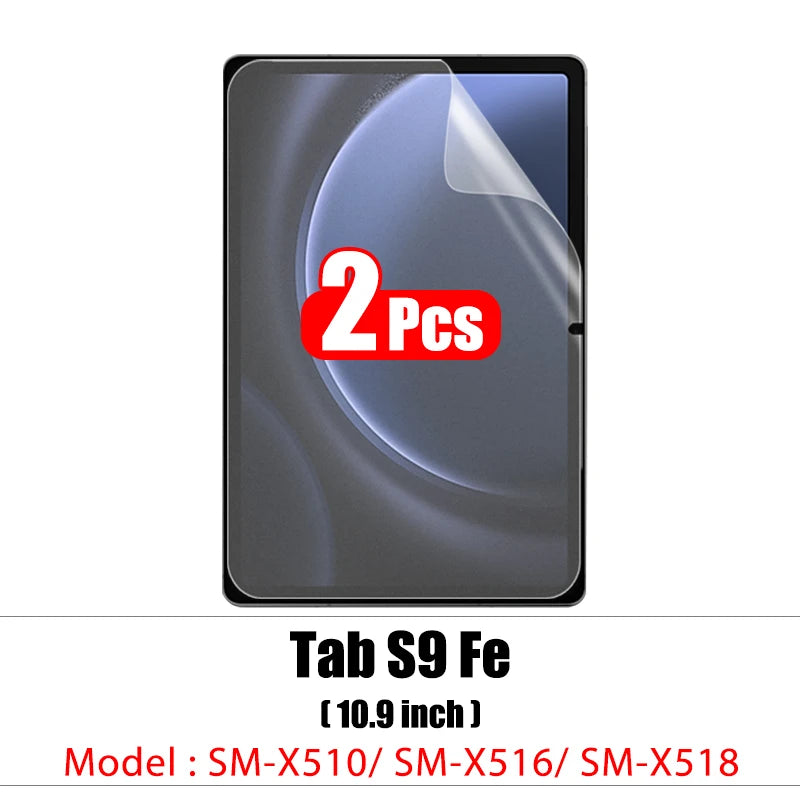 2pcs Pet Screen Protector For Samsung Galaxy Tab S7 Fe S9 Fe A9 Plus S6 Lite S7 S8 S9 A8 Plus Protective Clear Film No Glass
