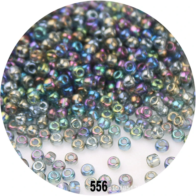 1.5mm 2mm 3mm 4mm Cezch Clear AB Colorful Glass Beads 15/0 12/0 8/0 6/0 Loose Seedbeads for Needlework Jewelry Making DIY Sewing