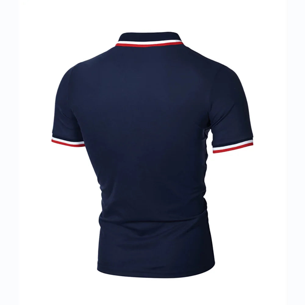 Summer Polos T-shirts Mens Breathable Sport Hiking Shirts Casual Golf Polos T-Shirt Short Sleeve Tops With Pocket Men's Clothing