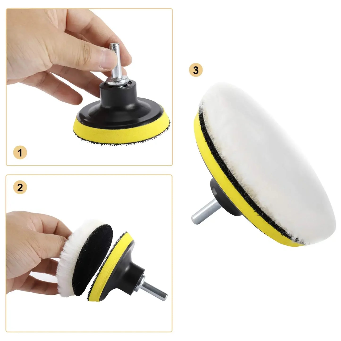 3/5 Inch Car Polishing Sponge Pads Set 11/22/39 Pcs Car Polisher Wax Cleaning Tools Polishing Pad Motorcycle Auto Accessories