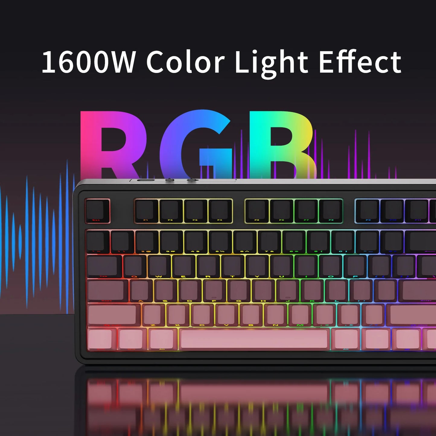 AJAZZ AK870 PLUS wireless three-mode mechanical keyboard hot-swappable screen gaming keyboard 87 keys