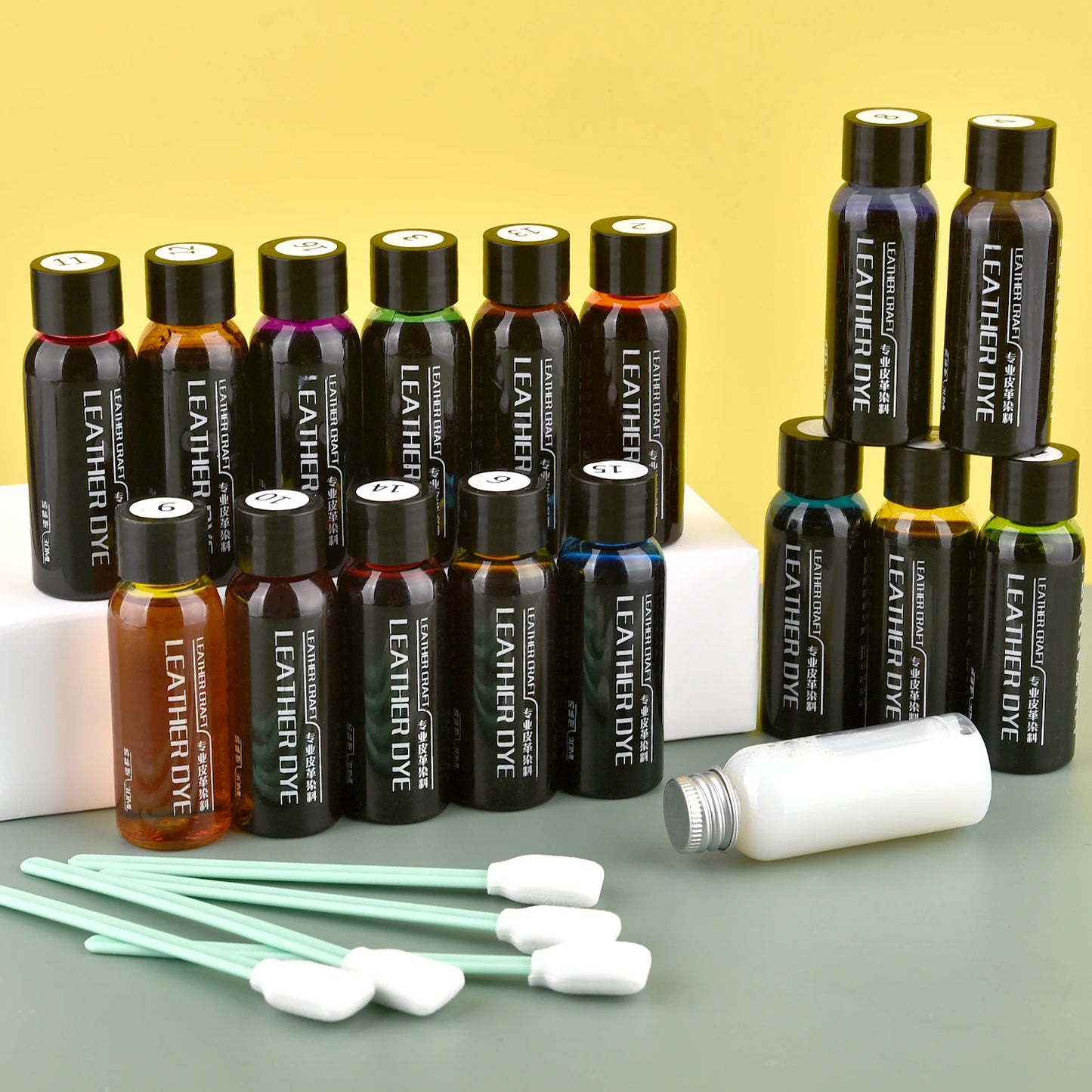 30ml Leather Pigment Leather Dye Colors Coats Leather Repairing Fixed Color Pigment Leather Craft For Vegetable Tanning Material