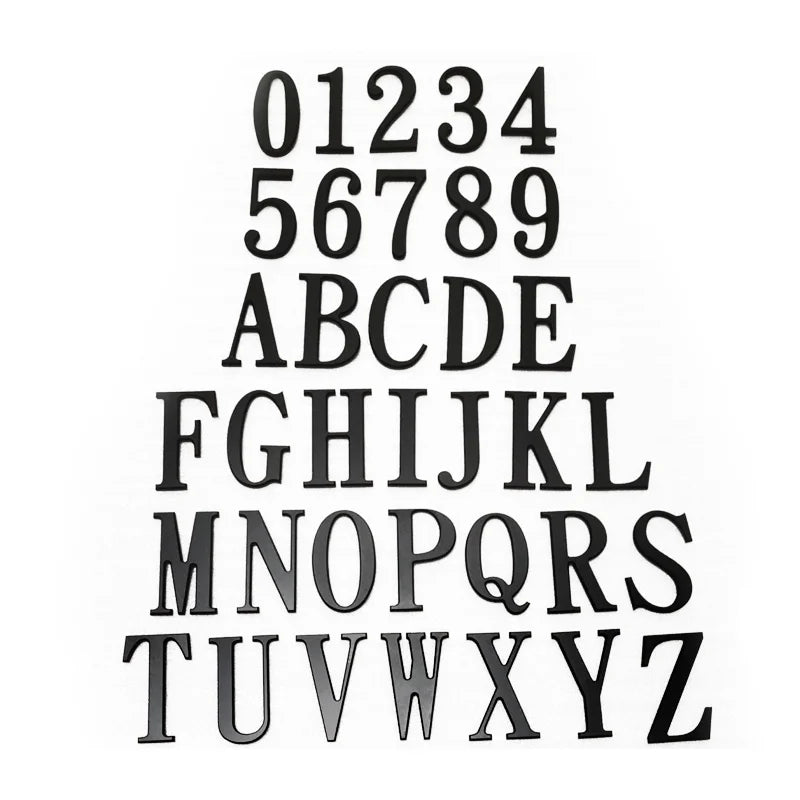 House Number Outdoor Letters Digital Outdoor Numbers for Residence Signs Door Alphabet Home Address Name Plate Hotel Residential