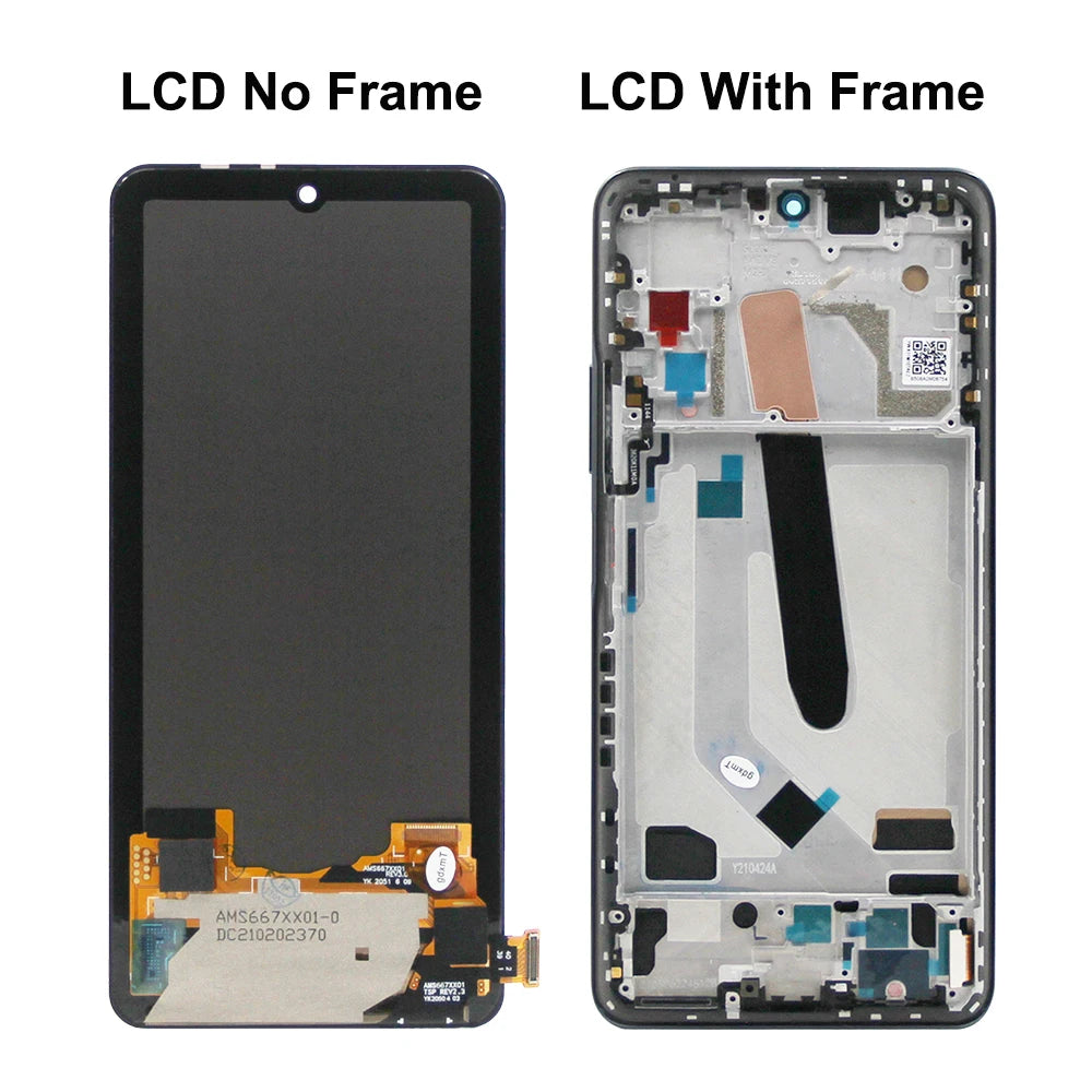 6.67" Super AMOLED Poco F3 Display Screen, for Xiaomi Poco F3 M2012K11AG Lcd Display Digital Touch Screen with Frame Replacement