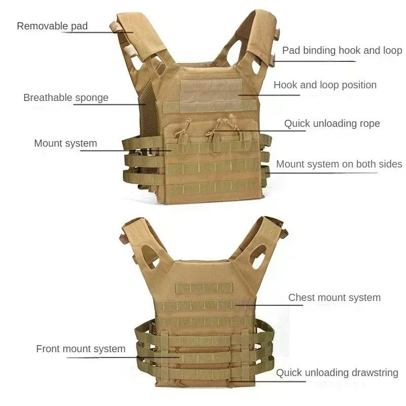 New Tactical Vest JPC Quick Release Buckle Triple Magazine Pouch Hunting Carrier Airsoft Accessory MOLLE Army CS Game Vest Gear