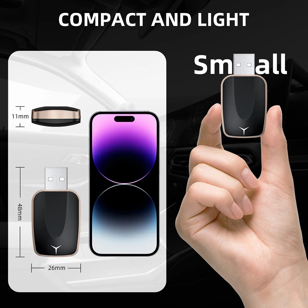 2in1 Wireless CarPlay Dongle Wireless Android Auto Adapter AI Smart Box Car Intelligent Systems For Car With Wired CarPlay