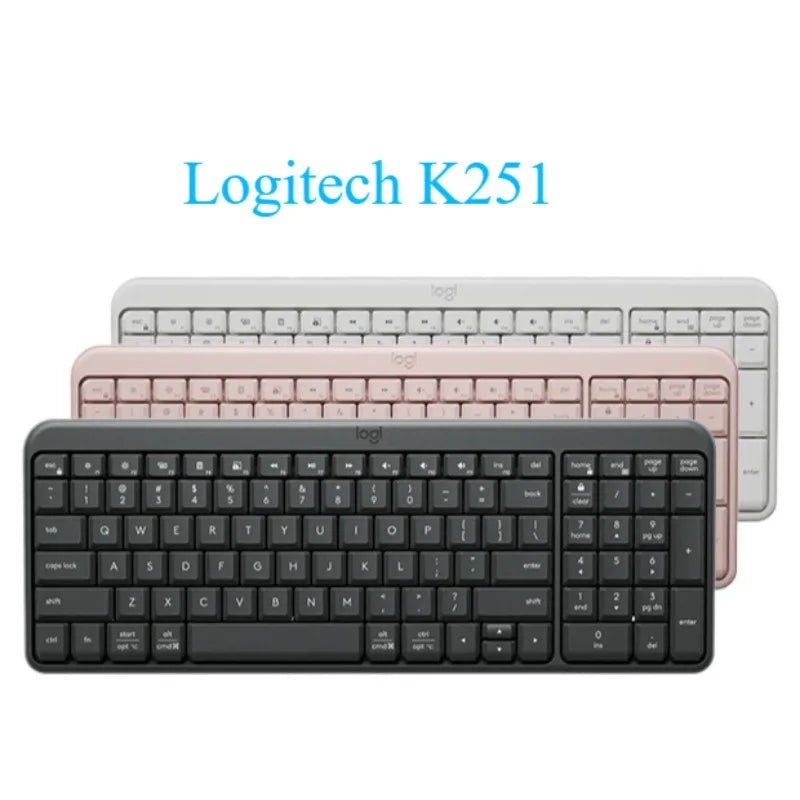 Logitech K251 Bluetooth Keyboard 99 Keys with Stand Holder, Wireless for Mac, IPhone, Android, Tablet, PC - 2025 New Release