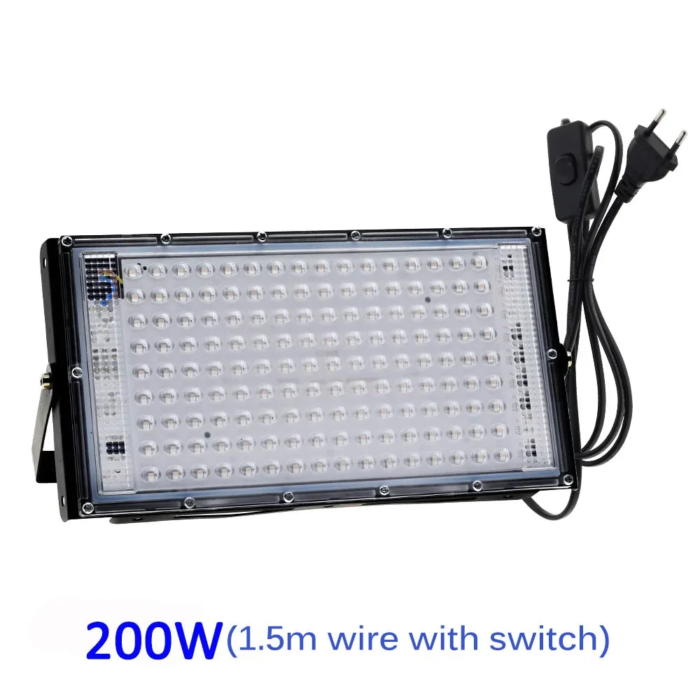UV Flood Light AC 220V 50W 100W LED Stage Blacklight Ultraviolet Flood Effect Light for Halloween Xmas Dance DJ Disco Party Bar
