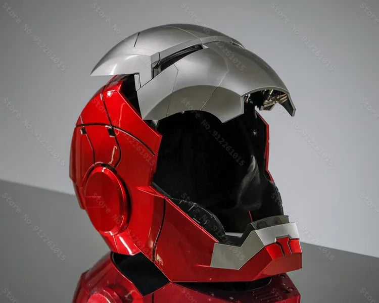 Iron Man Mk5 Helmet 1:1 Scale Electric Voice Activated Wearable Mask With Automatic Opening Closing Adult Toy Gift Collectible