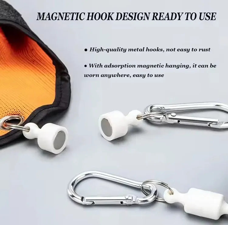 1PC Fishing Anti Slip Gloves Magnetic Buckle Pendant Hand Guard to Prevent Stabbing Fishing Protective Gear Waterproof Gloves