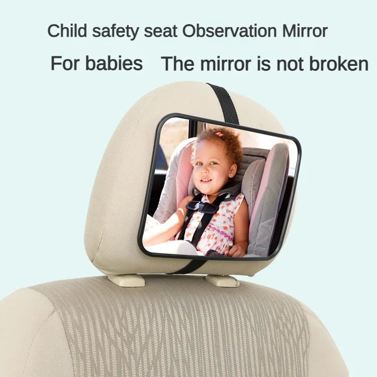 Car Safety Car Baby Mirror Safety Rearview Mirror Rear Seat Mirror Child Seat Headrest Mounting Mirror Safety Monitor Square