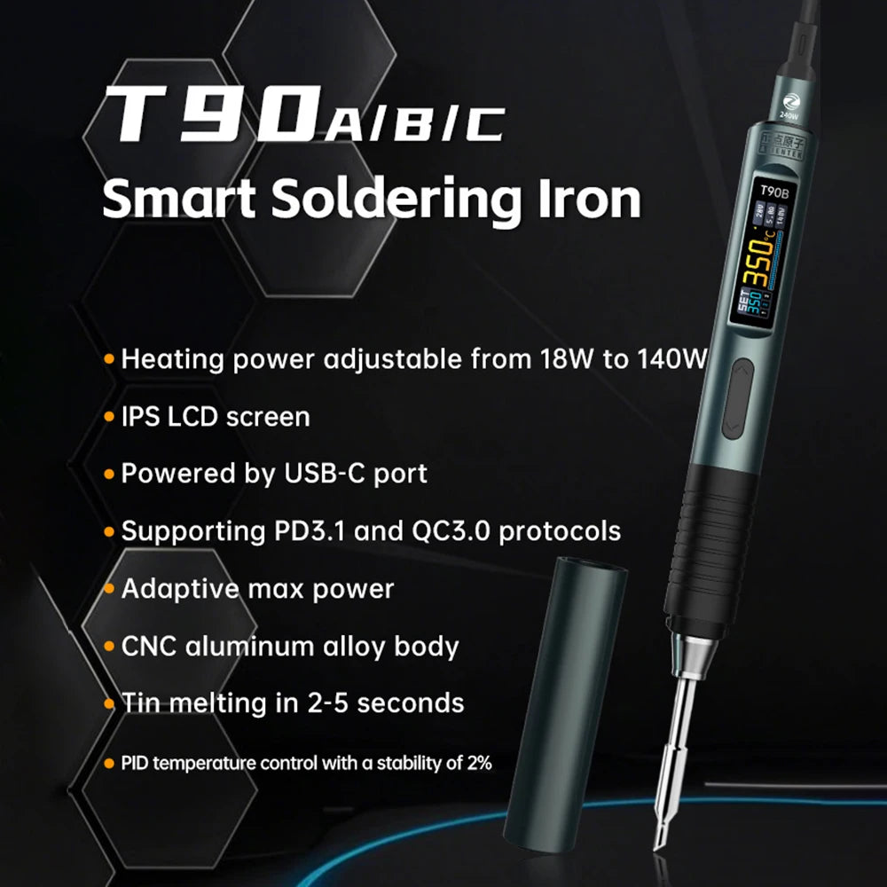 ALIENTEK T90 Smart Soldering Iron T245/T210/T65 series optional 80-450℃ Adjustable Temperature Precision Welding Solder Tools