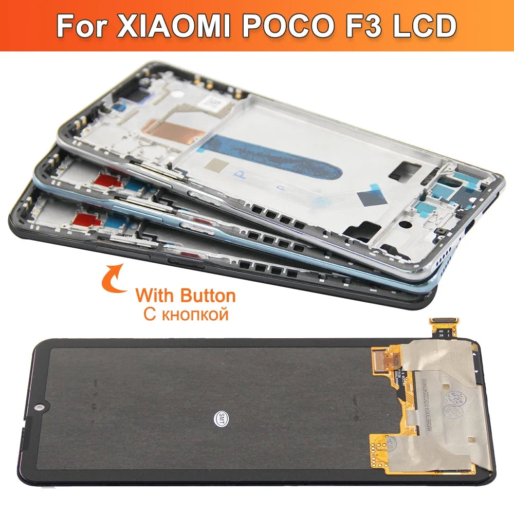 6.67''For Xiaomi Poco F3 For Mi PocoF3 M2012K11AG LCD Display Touch Screen Digitizer Assembly Replacement