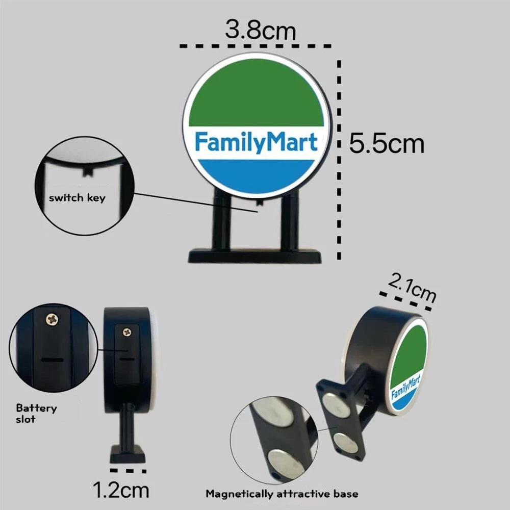 Coffee Shop Magnetic Fridge Stickers Creative Convenience Store Light Signs Home Decorative Ornaments 711 Luminous Light Boxes