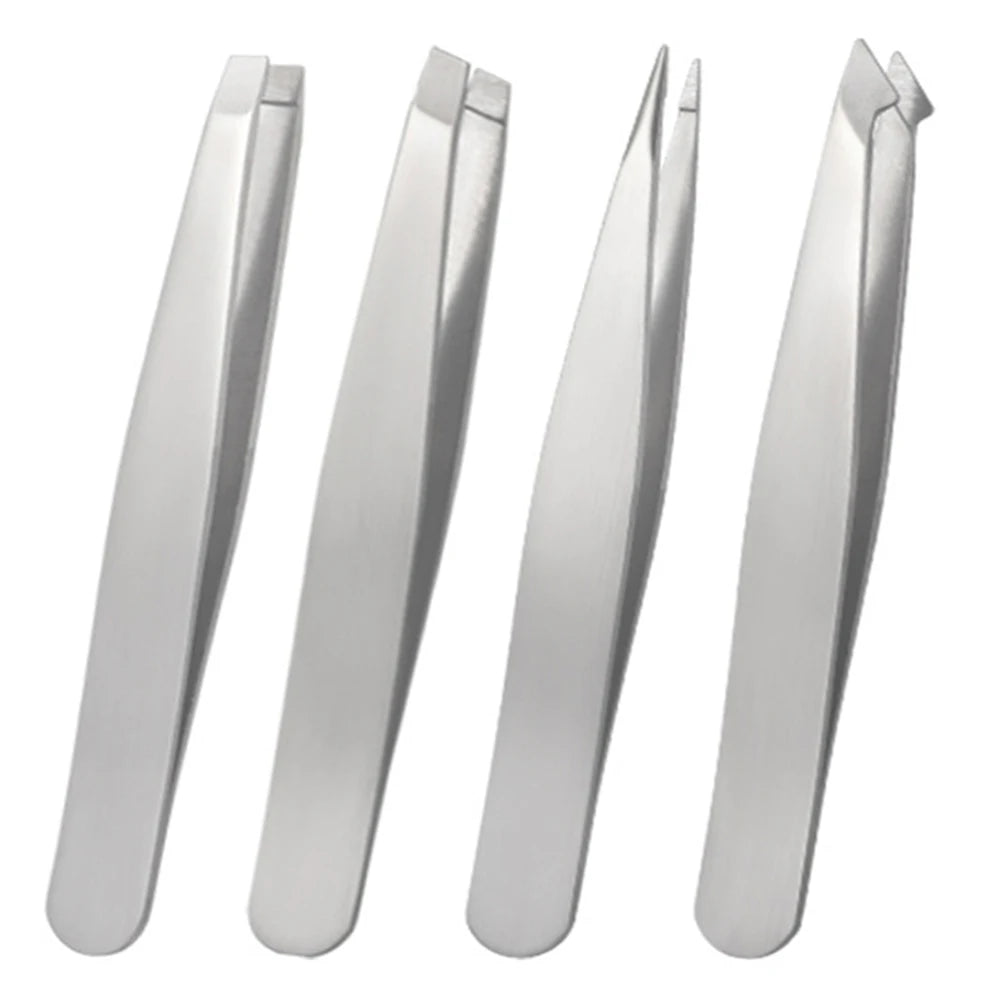 4PCSTweezers Suit-Professional Stainless Steel Eyebrow Tweezers-Very Precise Removal Of Facial Hair, Debris And Endogenous Hair