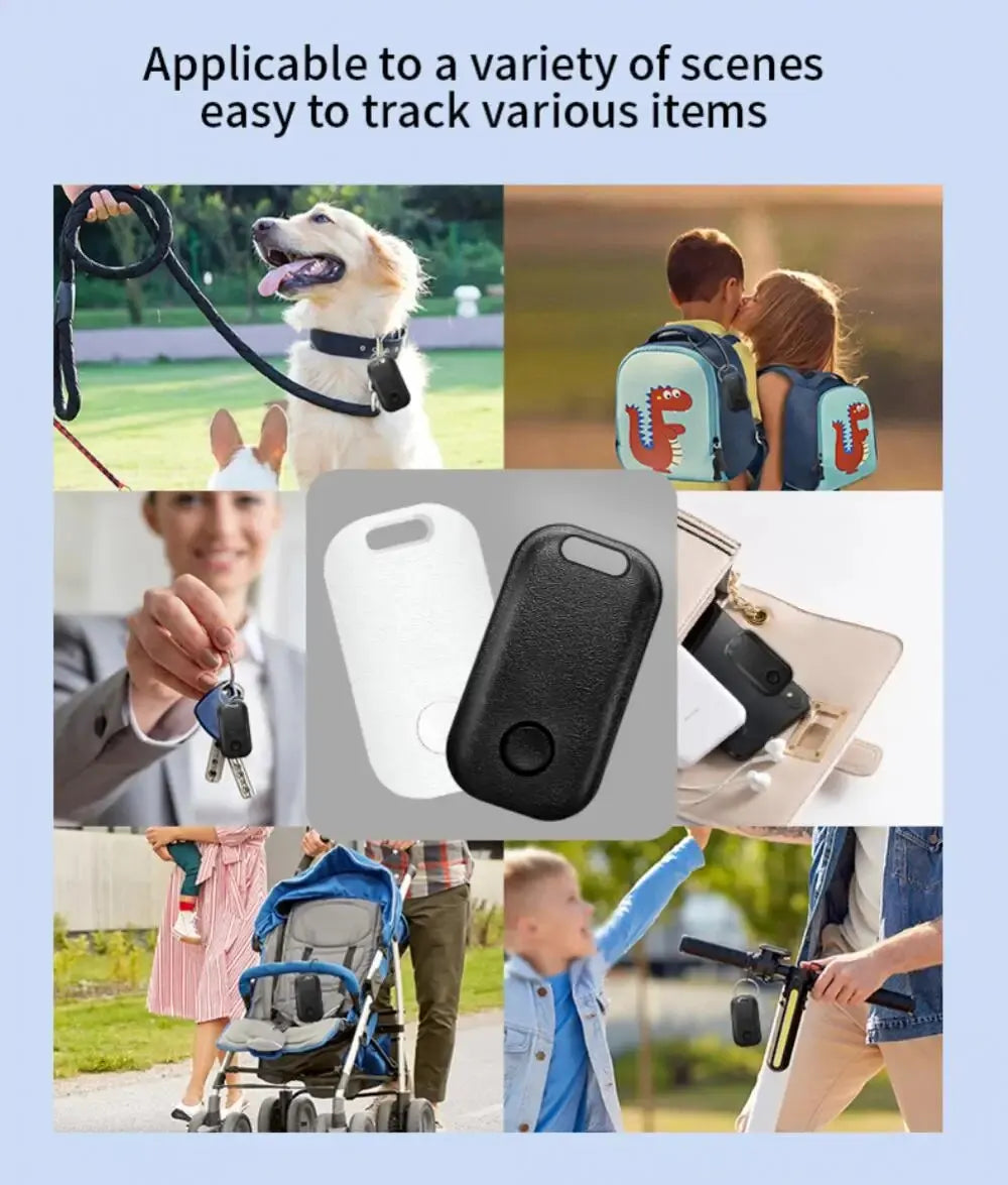 Smart GPS Tracker Bluetooth Mini Locator with Apple Find My APP Anti Lost Reminder Device Positioner MFI Rated Car Key Pet Kids