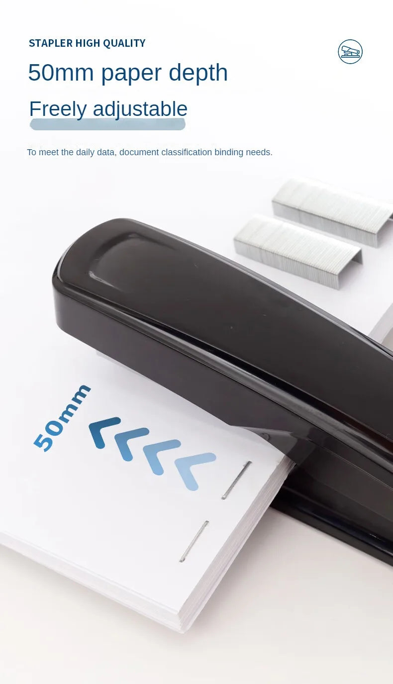 M&G Dual Mode Stapler Business Metal Durable Stapler #12 Office Supplies Single Pack Black/Gray Fits 24/6 & 26/6 Nail Patterns