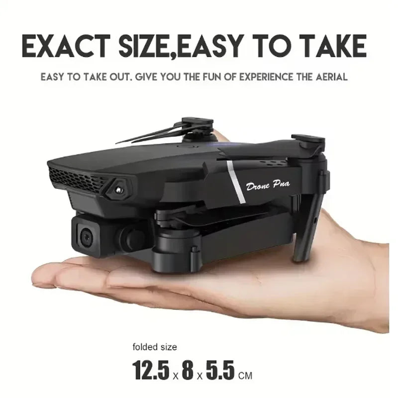 2024 E88Pro RC Drone 4K Professinal With 1080P Wide Angle HD Camera Foldable Helicopter WIFI FPV Height Hold Gift Toy