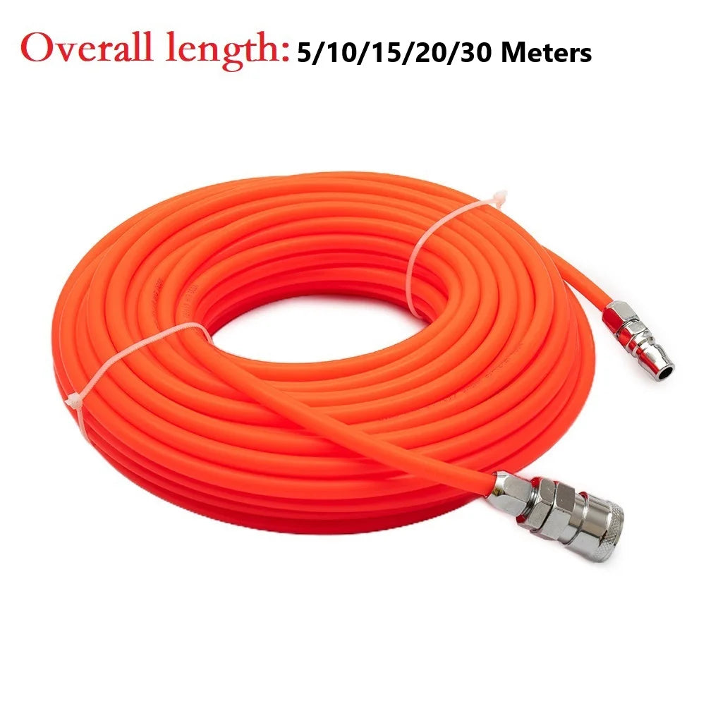 1PC 5/10/15/20/30M Pneumatic Straight Pipe Air Compressor Pump Hose 5x8mm Tube With Quick Connector Air Pipe Hose Hardware Tool