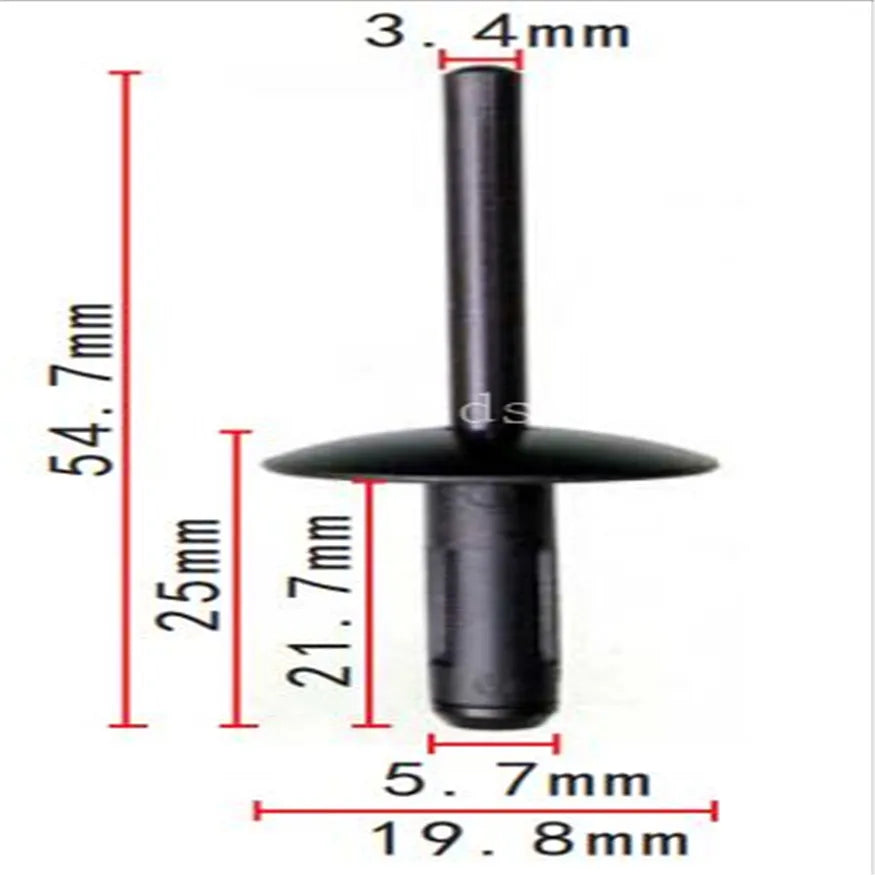 Shhworldsea 100PCS Front Fender Wheel Arch Trim Cove Black Nylon Rivet For BMW 07147293278