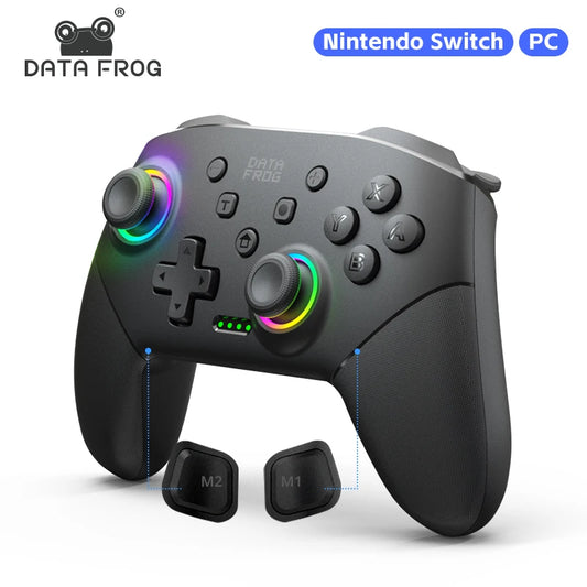 DATA FROG Wireless Switch Pro Controller for Switch/Switch OLED Programmable Joystick for PC Gamepad for Switch Lite Controller