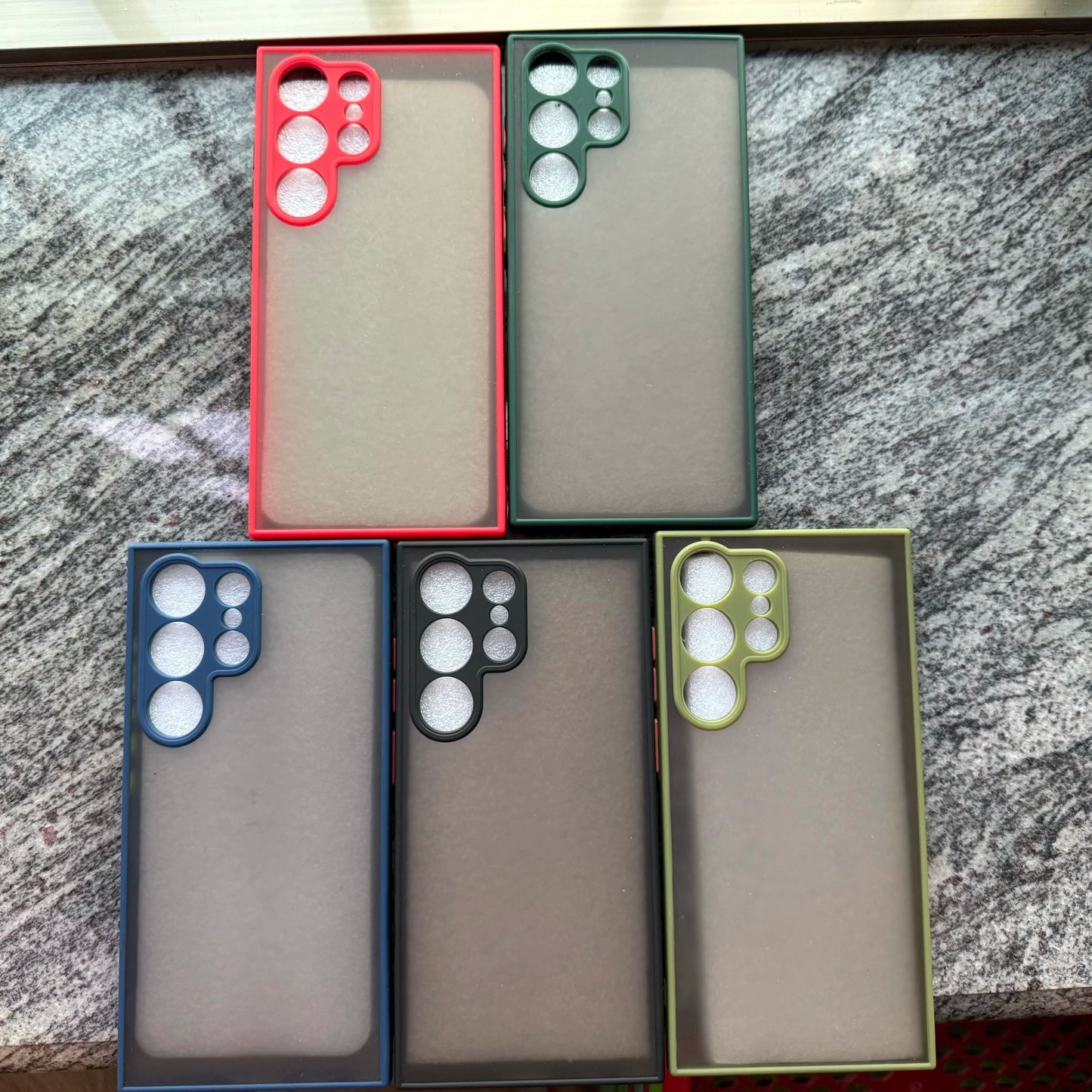 Shockproof Matte Transparent Case For Samsung Galaxy S24  S23 S22 S21 S20 Ultra Plus FE Note 20 10 A52 A71 A53  A34 S25 5G Cover