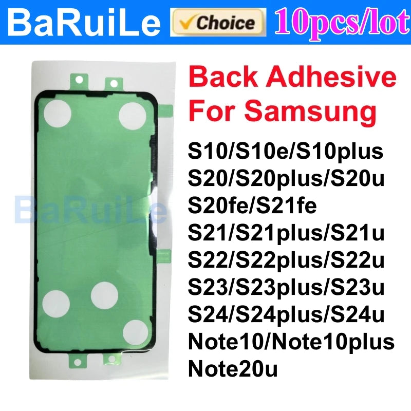 10pcs Back Adhesive For Samsung Galaxy S20 S21 S22 Ultra S23 FE S24 Plus Note20 Note20U FRear Battery Cover Sticker Tape Glue