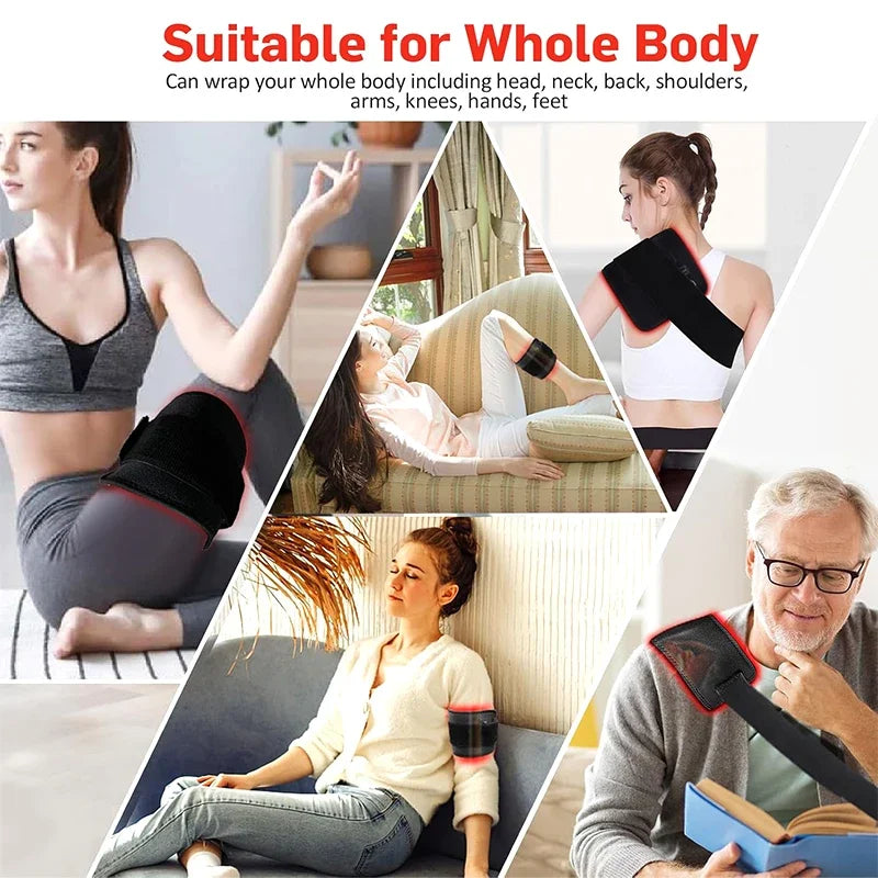 Red Infrared Light Therapy Pad 660nm 850nm LED Health Care for Face and Body Back Knee Hands Feet Relief Heat Pad Portable