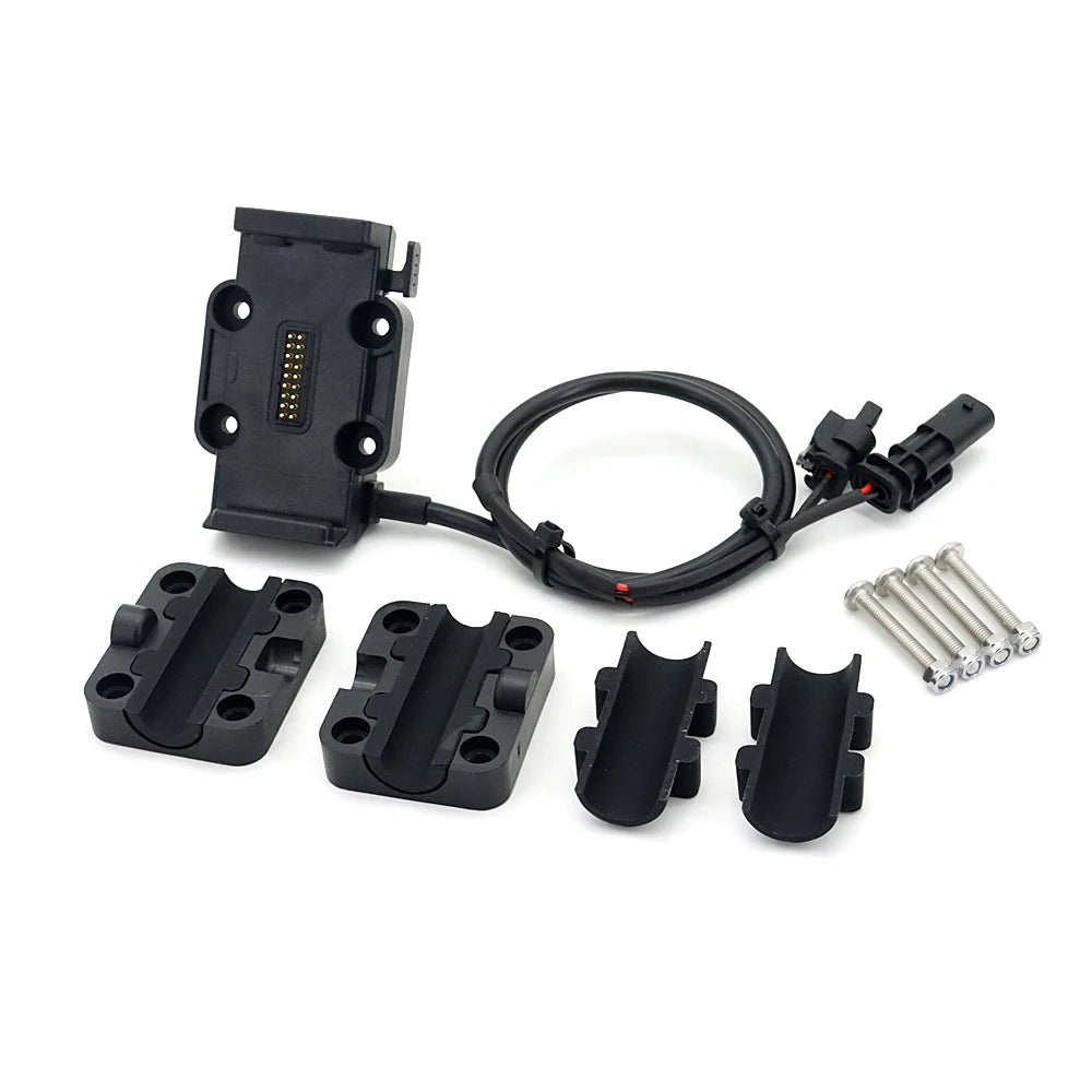 For BMW R1250RT R1200RT Adventure ADV GPS Mobile Phone Holder USB Wireless Charging Original Lossless Cable Base 12/16/22mm Clip