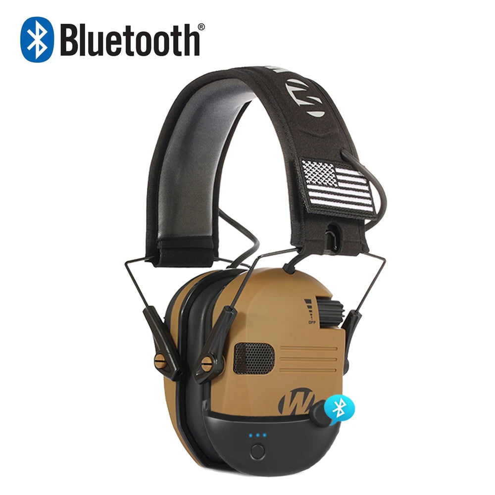 Wireless Electronic Anti-noise Shooting Headset Bluetooth Tactical Hunting Earmuff Hands-Free Calling Hearing Protection Headset