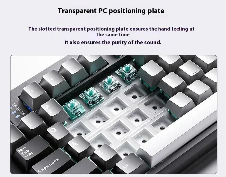 AULA S87Pro Gaming Mechanical Keyboard Wireless Bluetooth Keyboard Tri-mode RGB Hot Swappable Customized Games Accessories