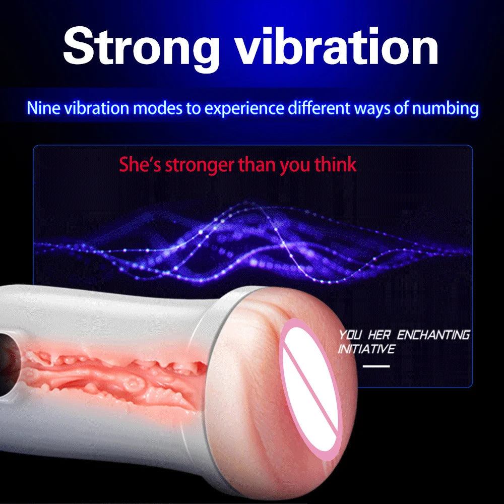 APP Automatic Sucking Male Masturbation Cup Vibration Heated Vagina Blowjob Masturbator Machines Sex Toys Adult Goods for Men