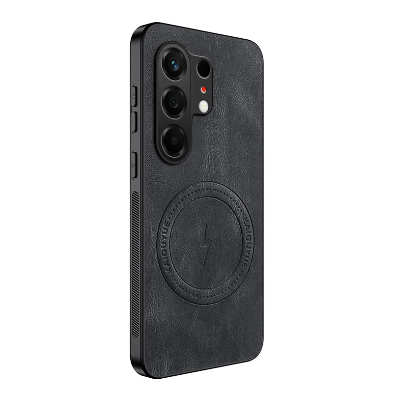 For Tecno Camon 50 4G Vintage Business Phone Case Cover Sheepskin Leather Magnetic Case Wireless Case for Tecno Camon 50 Pro 4G