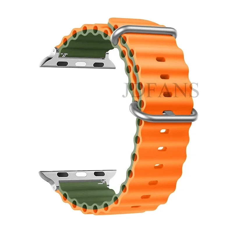 Strap For Apple watch ultra band 49mm 44mm 45mm 41mm 40mm 38mm 44 45 mm 1:1 Original Ocean belt iWatch series 9 8 7 se bands