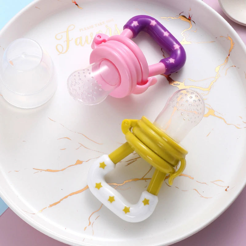 Baby Feeding Spoon Fruit Grinding Pacifier Complementary Bites Silicone Mesh Baby Feeding Tableware