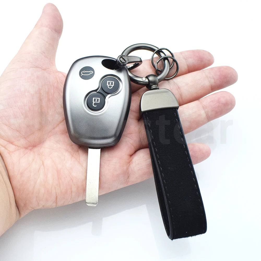 Gun Grey TPU Remote Shell Fob for Renault Megane Modus Espace Kangoo Clio Logan Sandero Twingo Scenic Car Key Case Cover