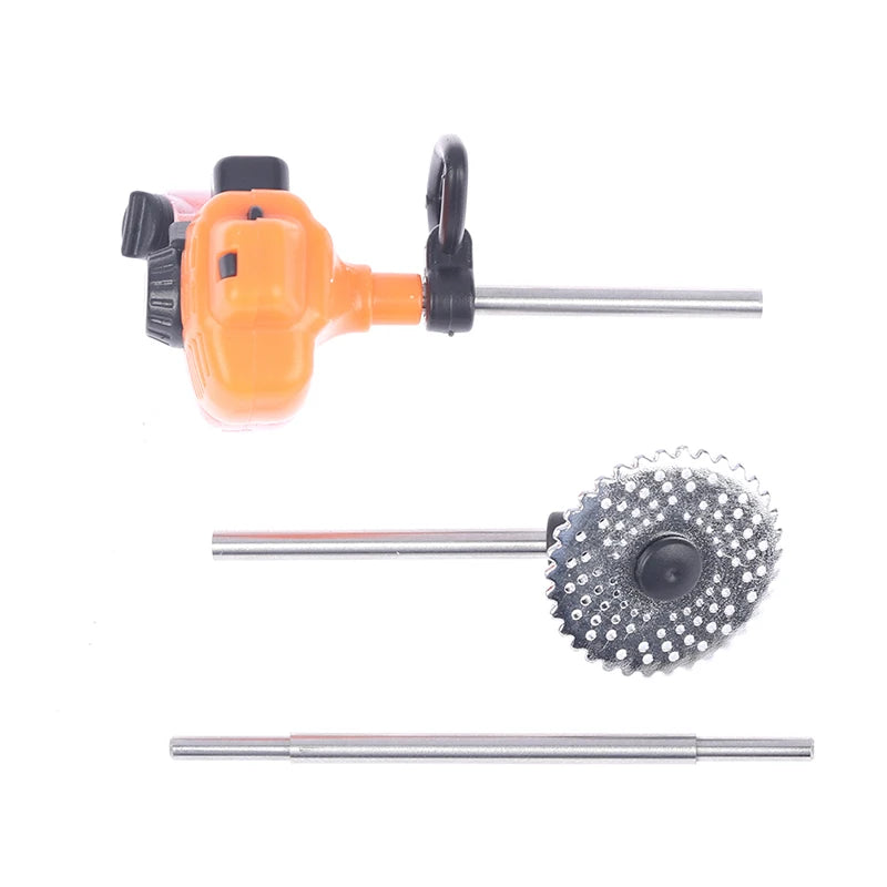 1Pc Dollhouse Chain Saw Lawn Mower Model Simulation Repair Tool Saw 1:12 Dolls Houses Miniature Furniture Accessories