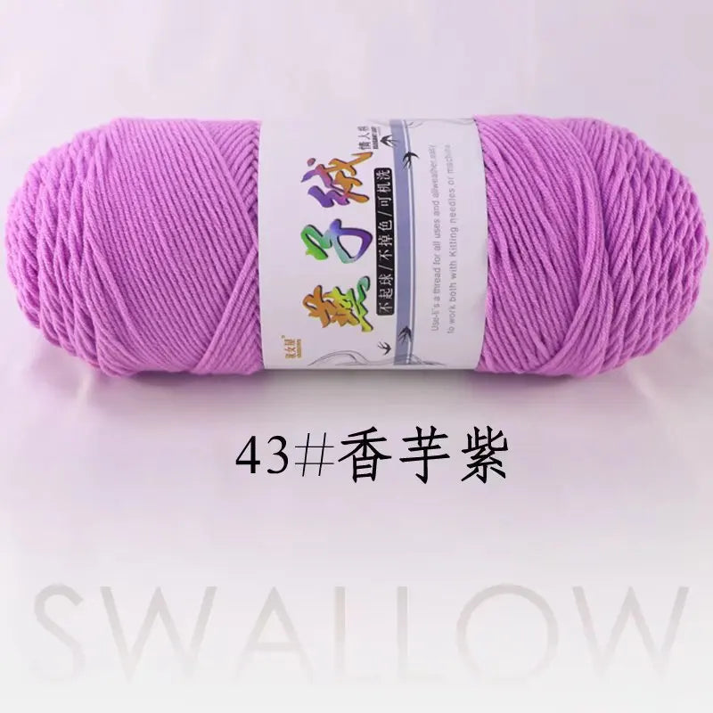 1Pc 200g Milk Cotton yarn for hand knitting Acrylic Crocheting Thread Yarn Crochet Doll sweater bag blanket slipper