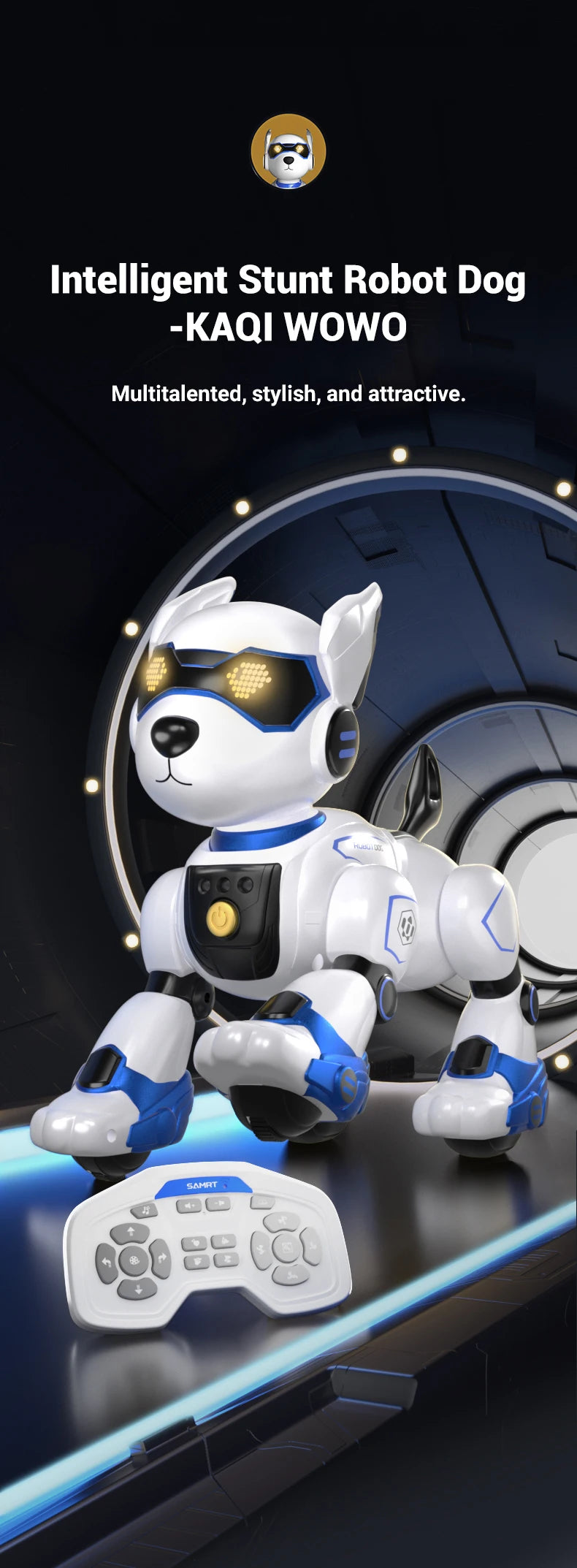 Brand New JJRC R27 Remote Control Robot Dog Voice Control Intelligent Talking Walking And Dancing Light Play Cute Children Gifts