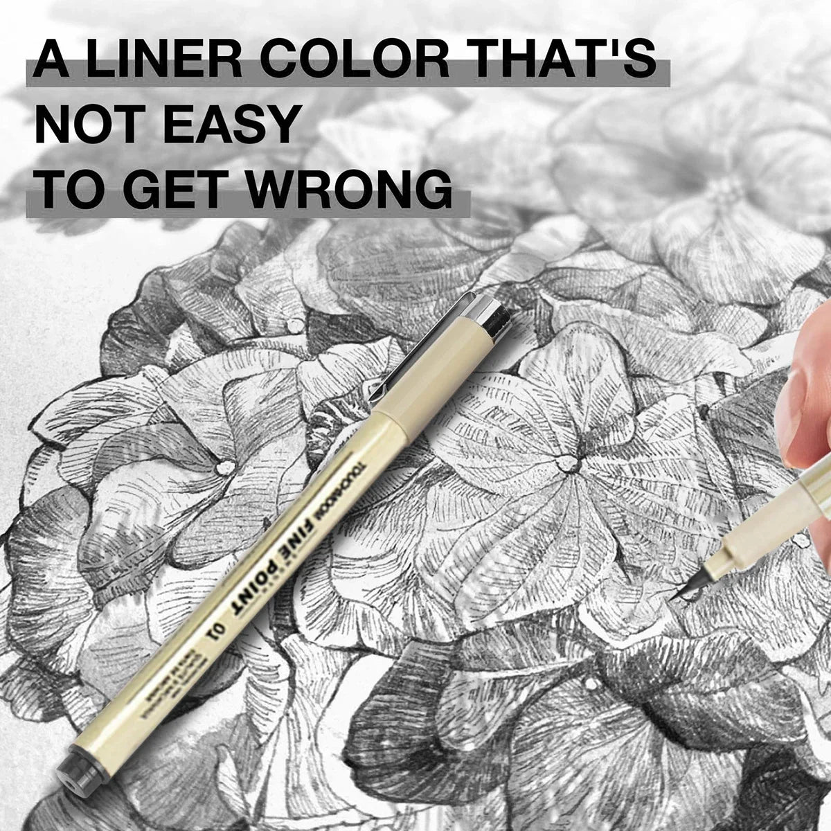 6-12Pcs/Set Hook Needle Pen Hand-painted Fineliner Sketch Pen Student Study Office Supplies Special Stationery Art Supplies