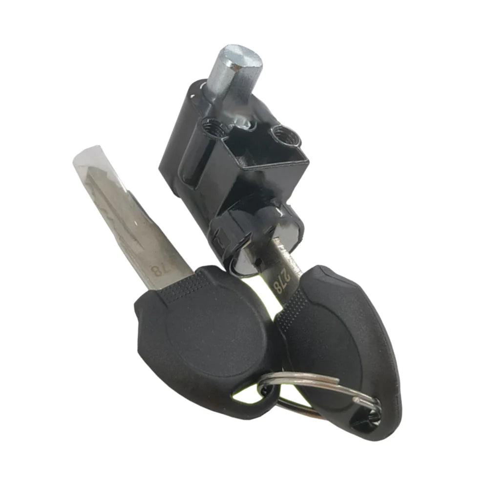 1pc Battery Case Lock With 2 Keys Replacement For Polly Electric Bicycle Battery Case Lock With Ignition On/Off Key Accessories